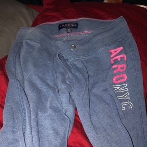 Aéropostale blue with pink/white letter jogger sweatpants